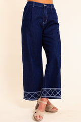 Santorini Nights Embroidered Pant Set