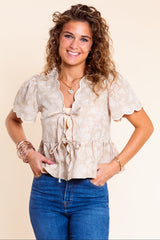 The Sweet Meadow Tie Blouse