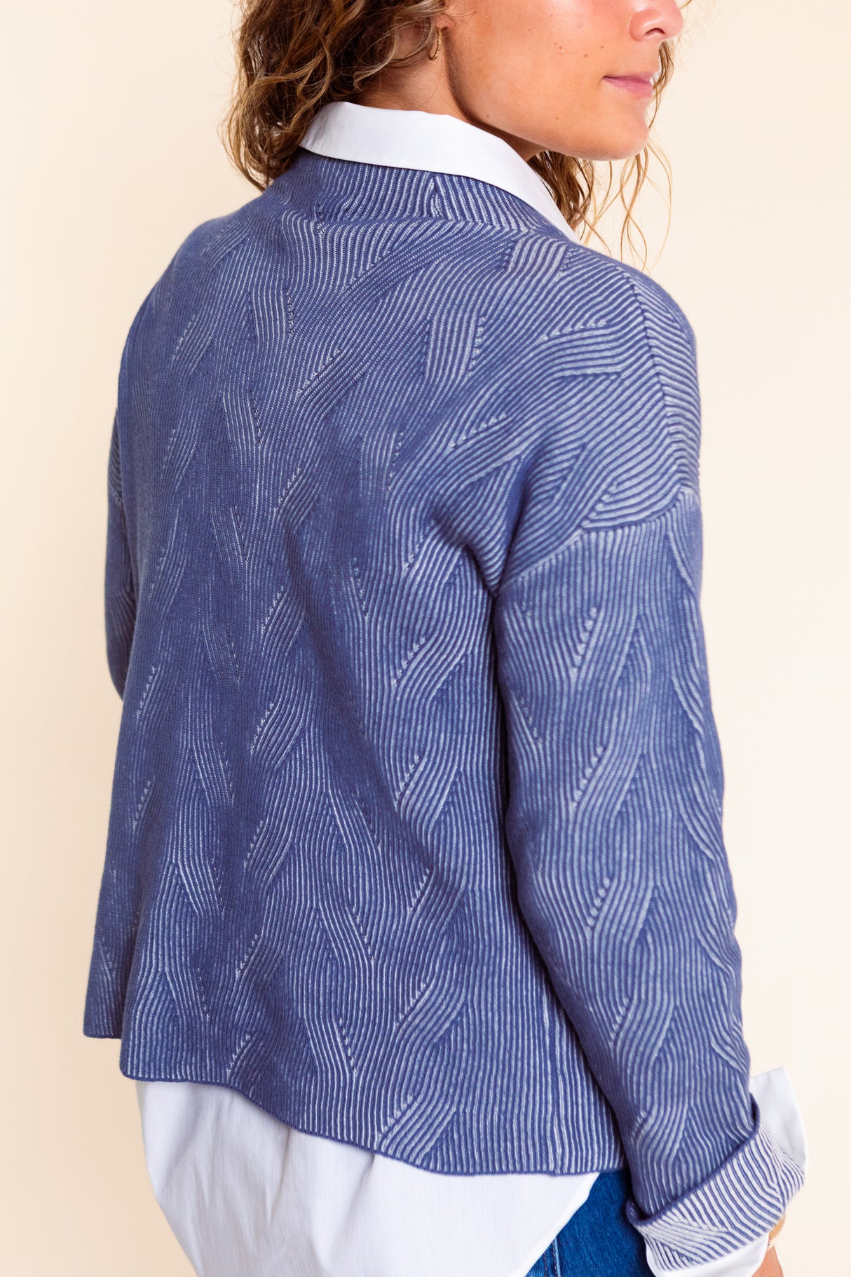 Silver Mist Textured Knit Top