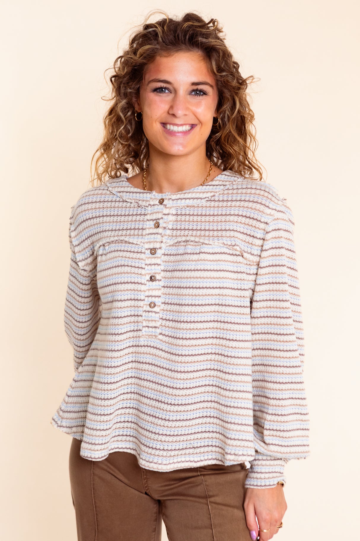 The Hearthside Henley Knit Top