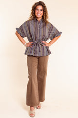 Rustic Retreat Stripe Blouse