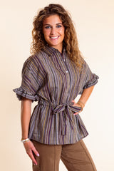 Rustic Retreat Stripe Blouse