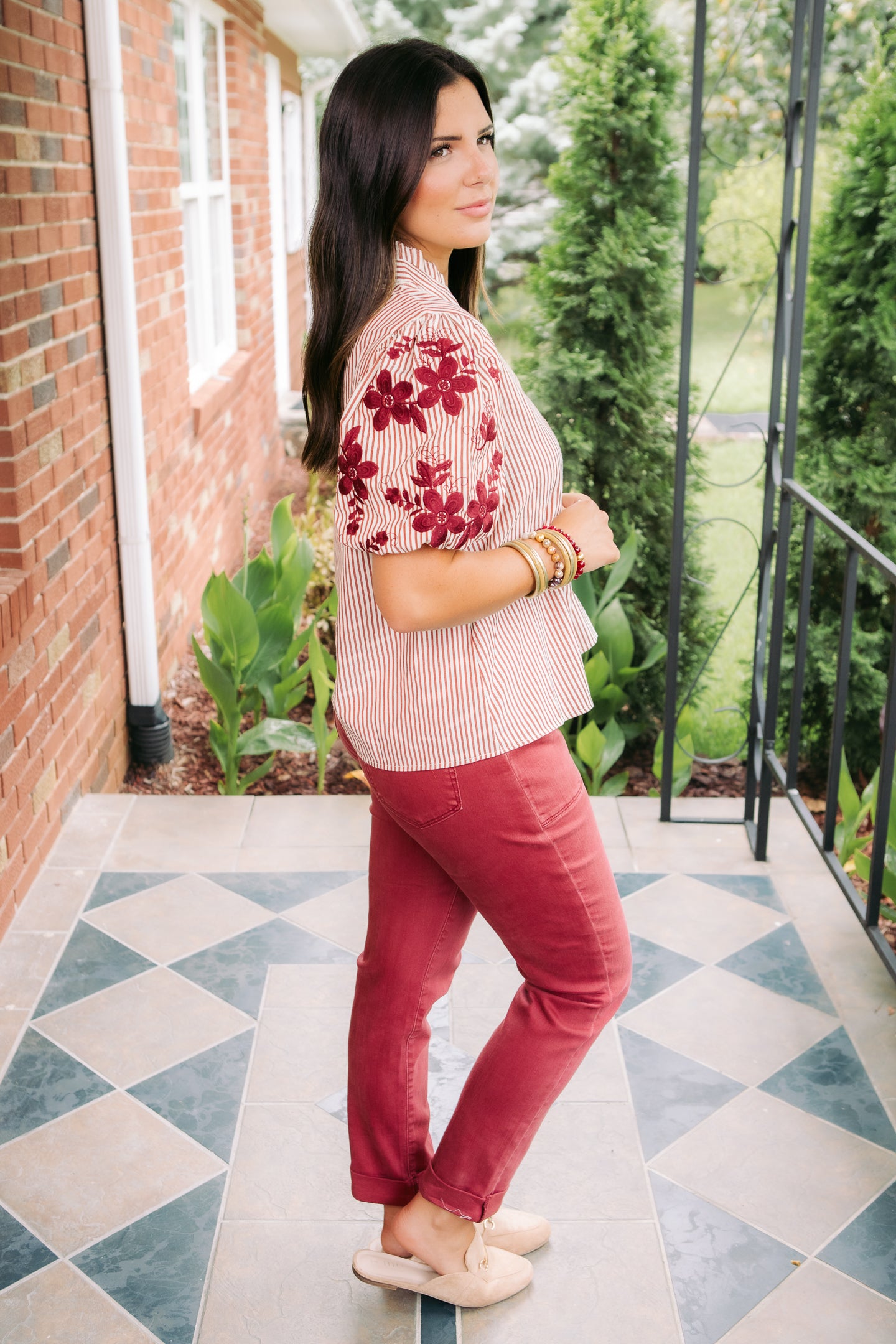 The Bloomed Stripe Top