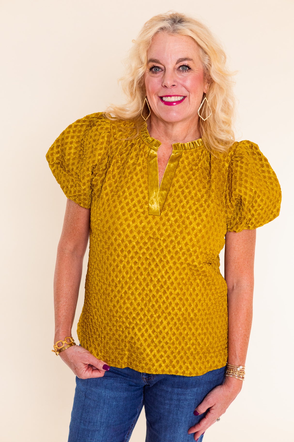 Golden Hour Puff Sleeve Top