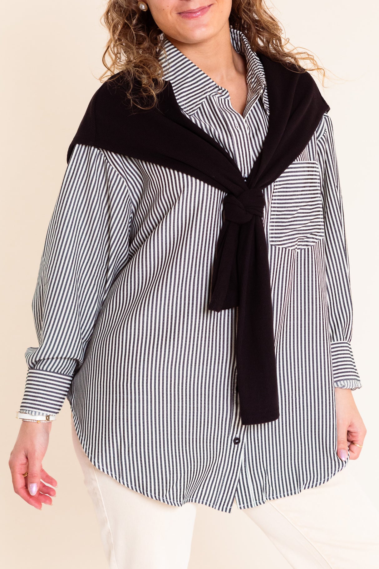 The Morning Meeting Button-Down with Faux Tie