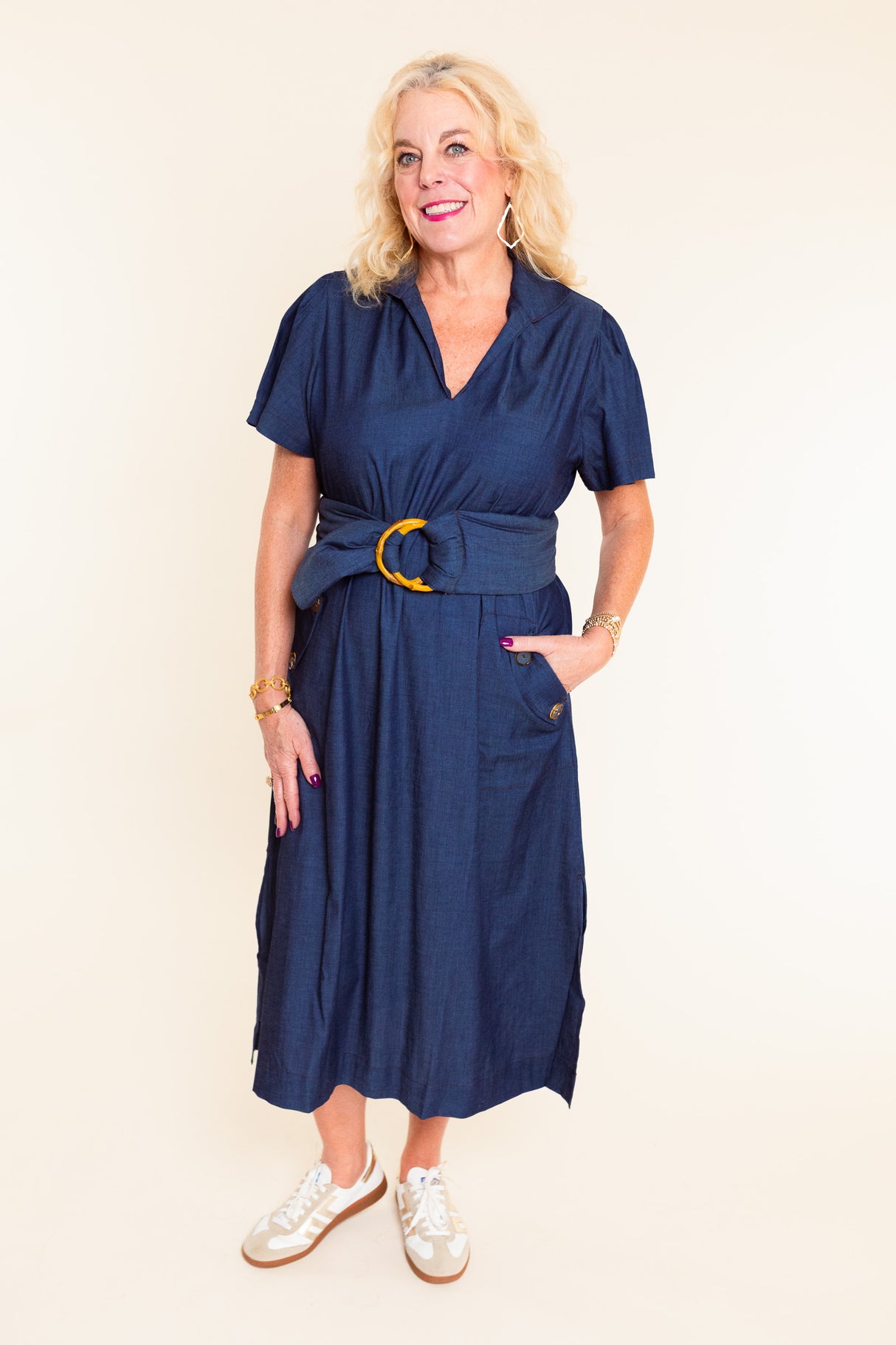 The Gretchen Dress in Stretch Denim