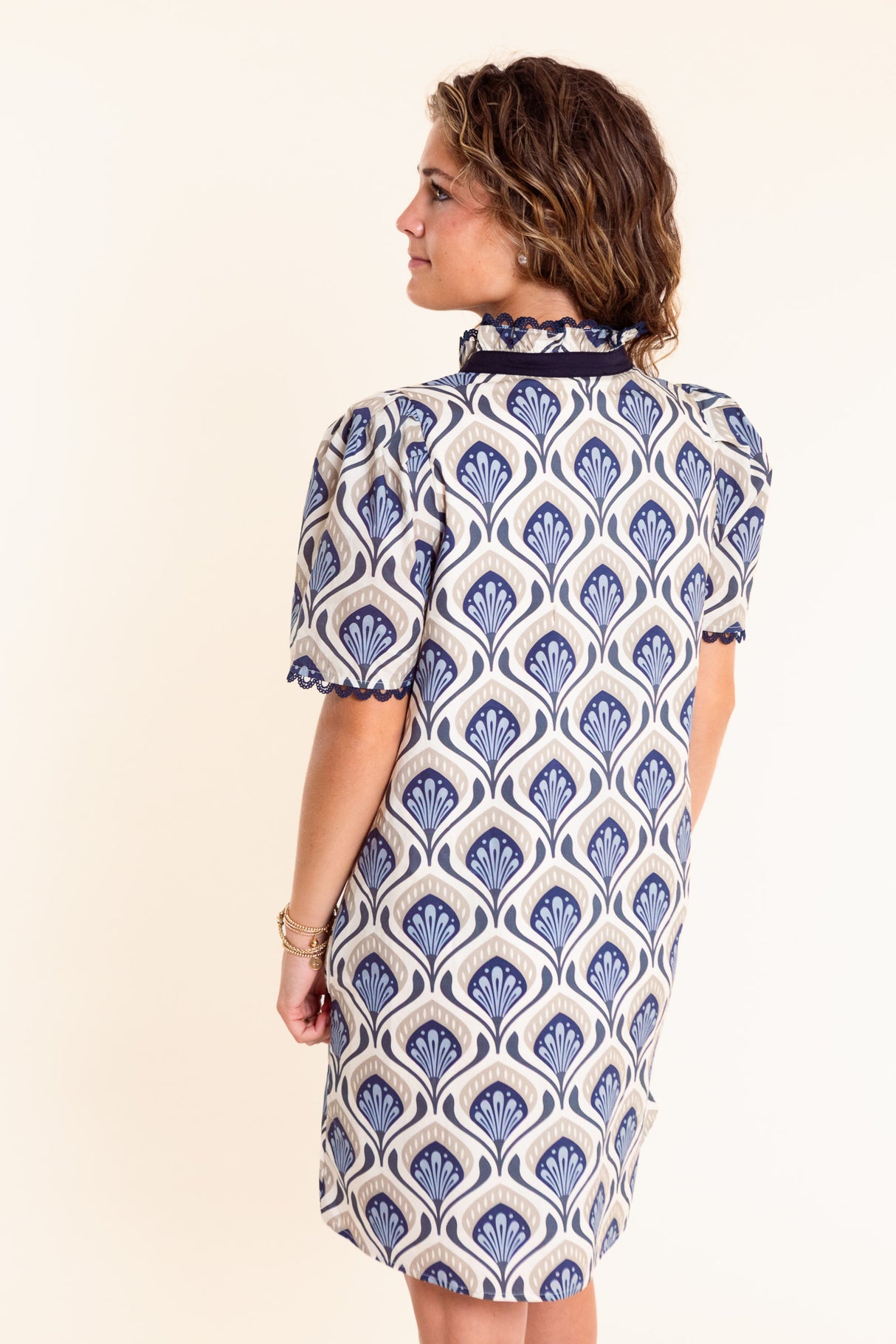 The Delphine Lace Trim Dress
