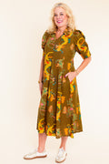 Dizzy Lizzie | Montauk Olive Dragon Dress