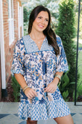 The Blue Paisley Midi Dress