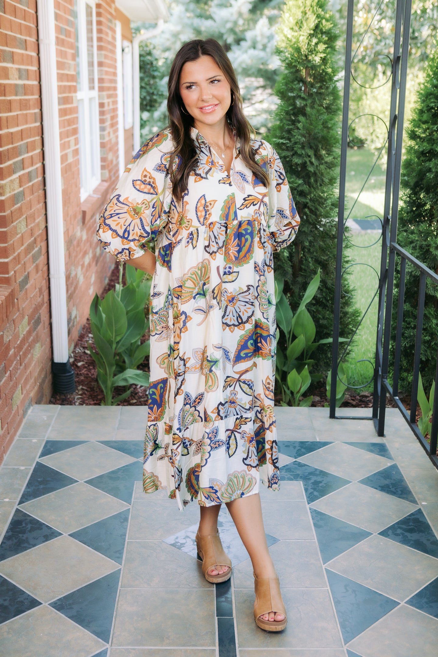 The Boho Paisley Midi Dress