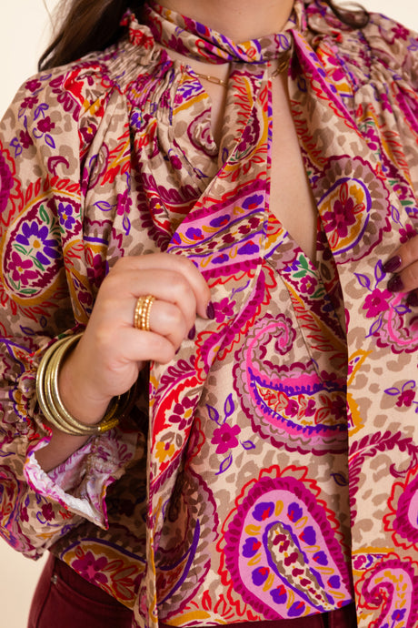 The Sadie Scarf-Tie Blouse