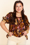 The Chestnut Grove Floral Top