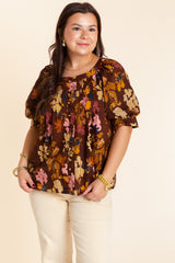 The Chestnut Grove Floral Top
