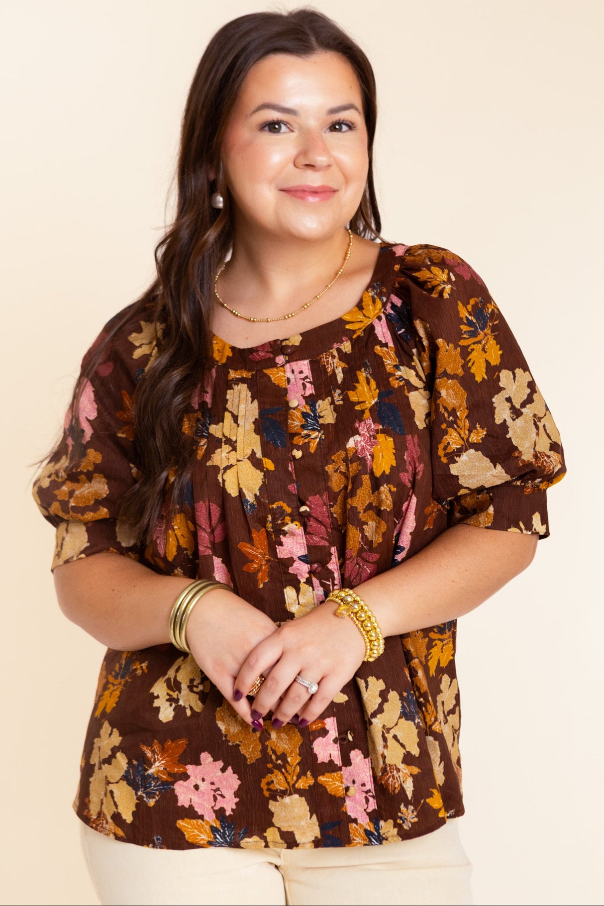 The Chestnut Grove Floral Top