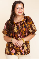 The Chestnut Grove Floral Top
