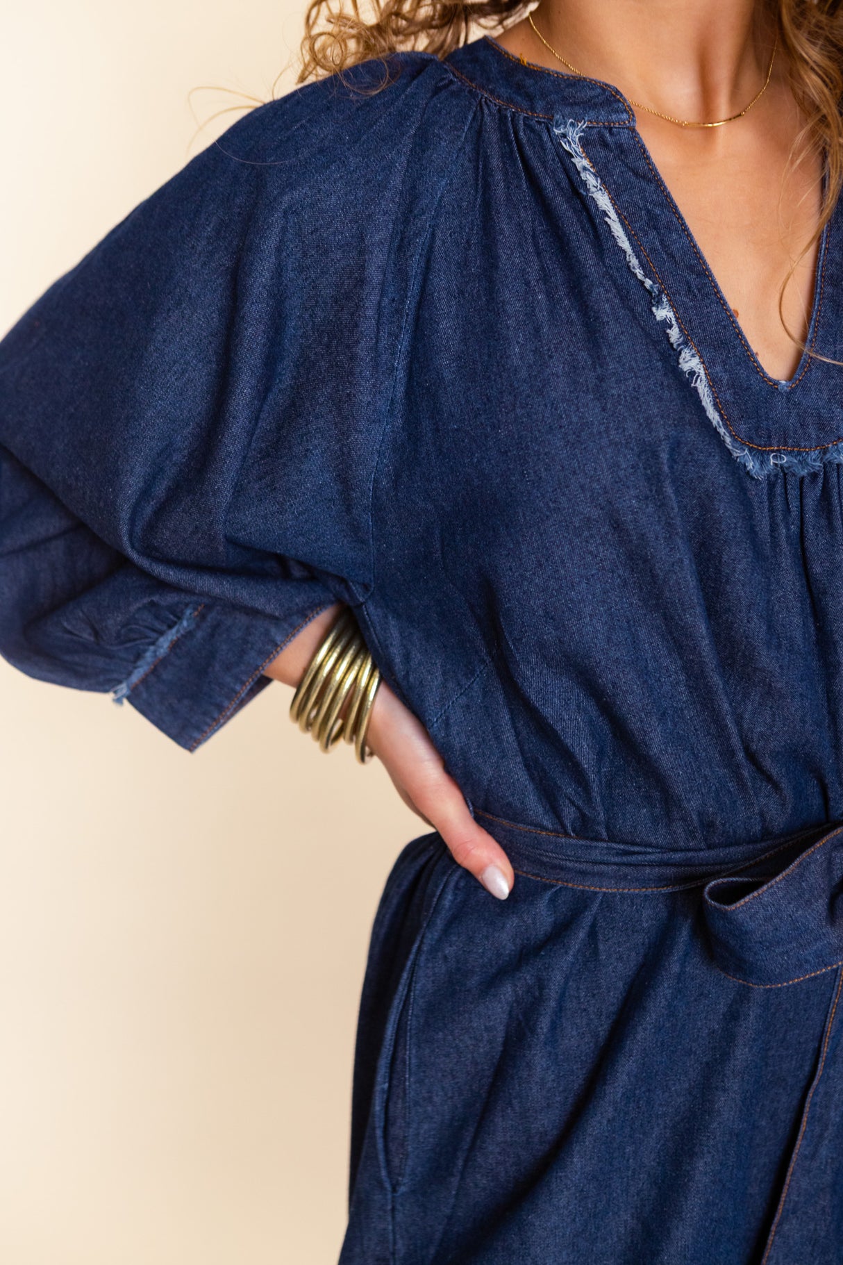 The Wrenwood Denim Midi Dress
