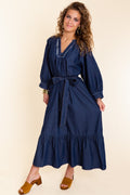The Wrenwood Denim Midi Dress