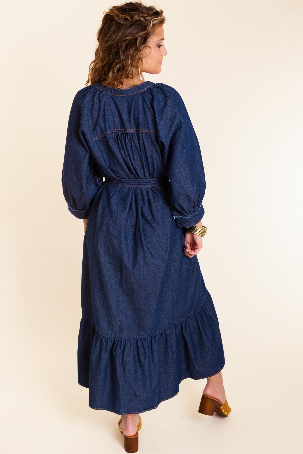 The Wrenwood Denim Midi Dress