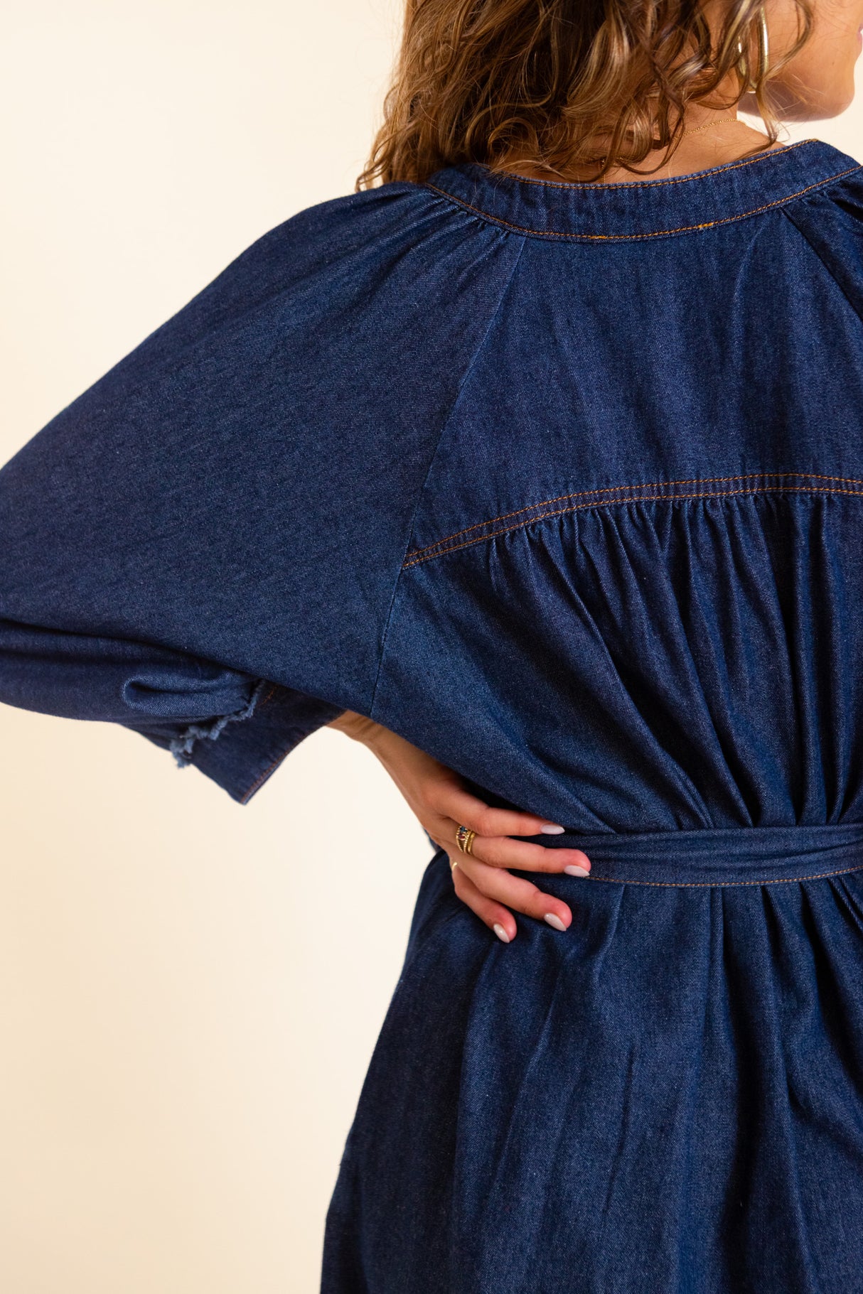 The Wrenwood Denim Midi Dress