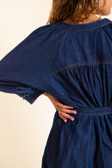 The Wrenwood Denim Midi Dress
