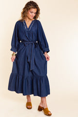 The Wrenwood Denim Midi Dress