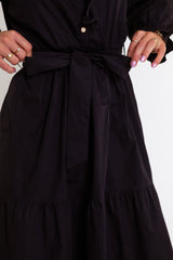 Victoria Pearl Button Midi Dress