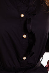 Victoria Pearl Button Midi Dress