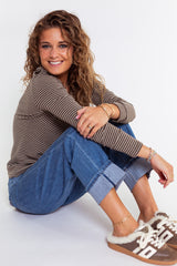The Easy Days Striped Jersey Top