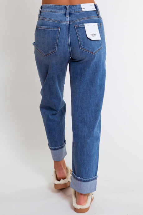 Vervet | Kate High Rise Cuffed Barrel Jean