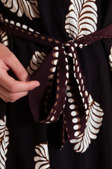 The Fallon Leaf Print Midi Dress