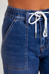 Vervet | Kris High Rise Drawstring Baggy Wide Leg Jeans
