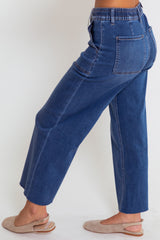 Vervet | Kris High Rise Drawstring Baggy Wide Leg Jeans
