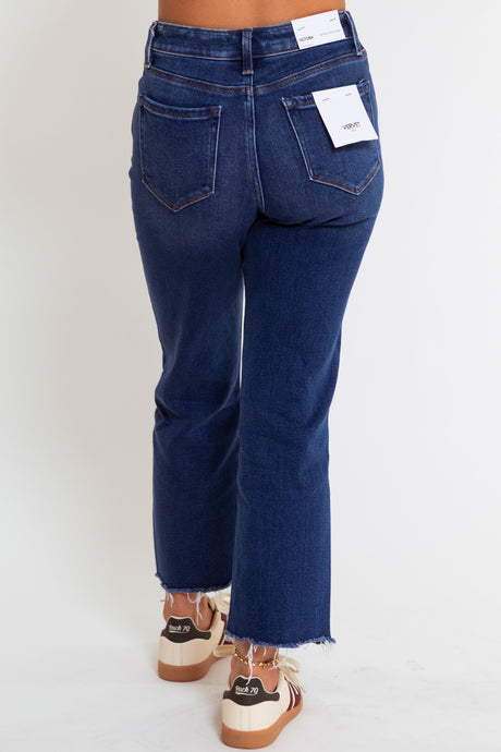 Vervet | Victoria High Rise Crop Straight Jeans