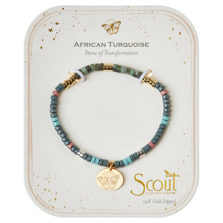 Scout | Intention Charm Bracelet - African Turquoise/Gold