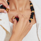 Julie Vos | Ravello 5-in-1 Necklace - Obsidian Black