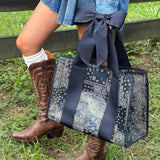 Case-Mate | Navy Bandana Bow Jelly Tote Bag