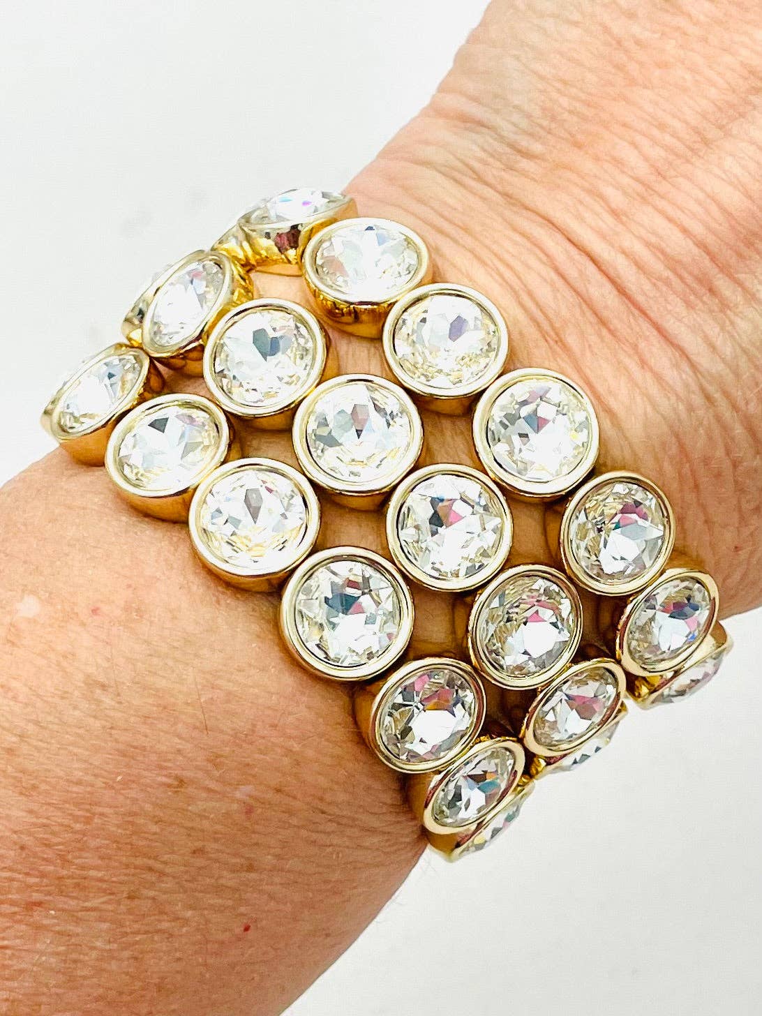 Two Forty Two | CHIC | Layering Rhinestone Bracelet - Clear