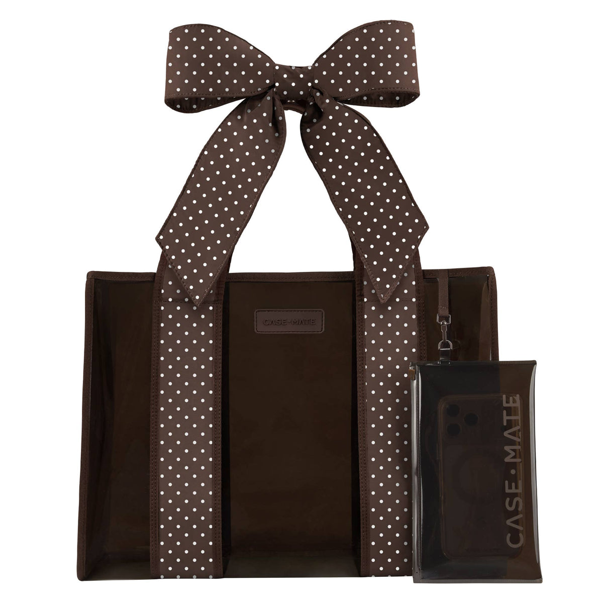 Case-Mate | Espresso Polka Dot Bow Jelly Tote Bag