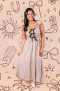 The Autumn Gingham Midi Dress