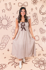 The Autumn Gingham Midi Dress