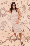 The Liora Stripped Maxi Dress