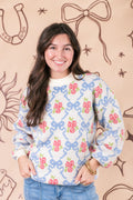 The Anna Floral Bow Sweater