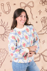 The Anna Floral Bow Sweater