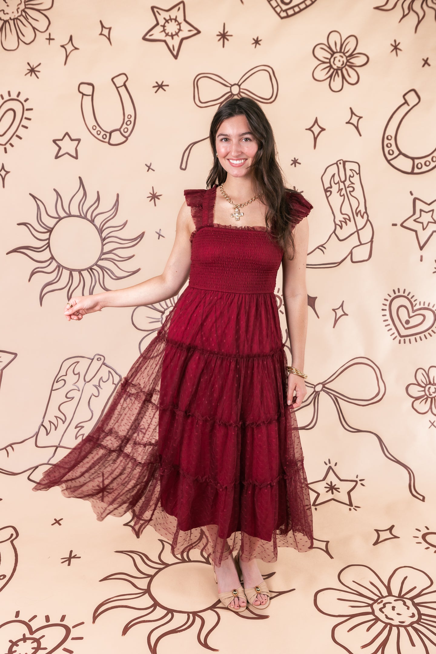 The Chiffon Charm Midi Dress