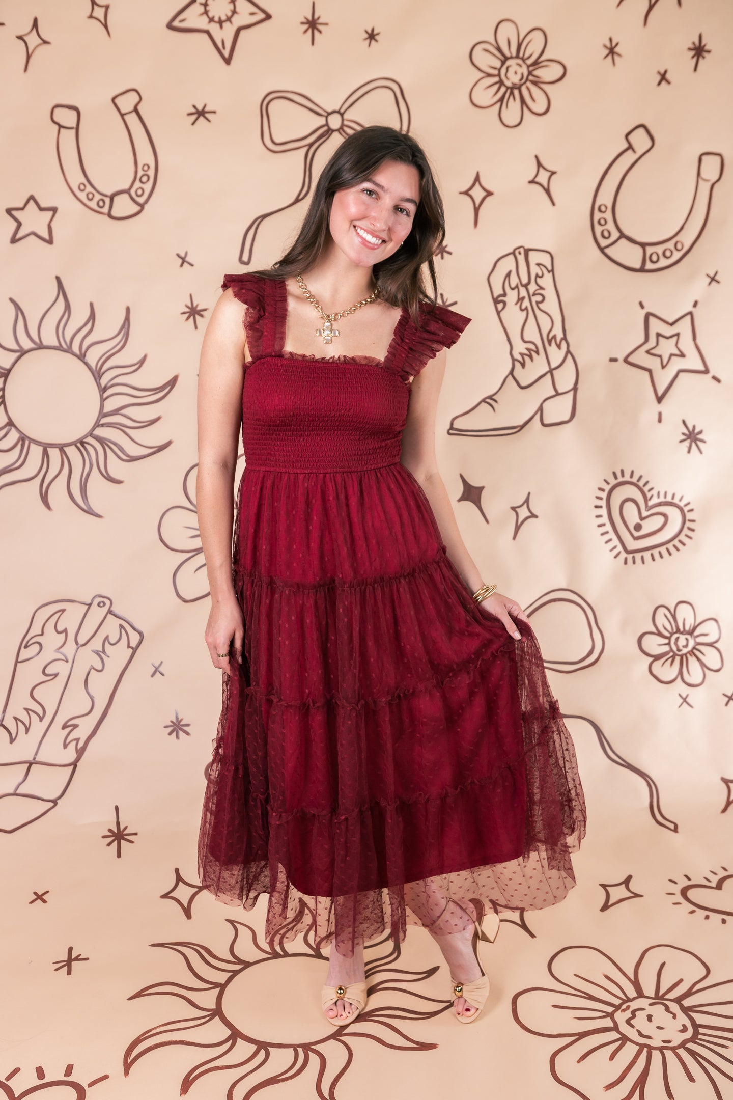 The Chiffon Charm Midi Dress