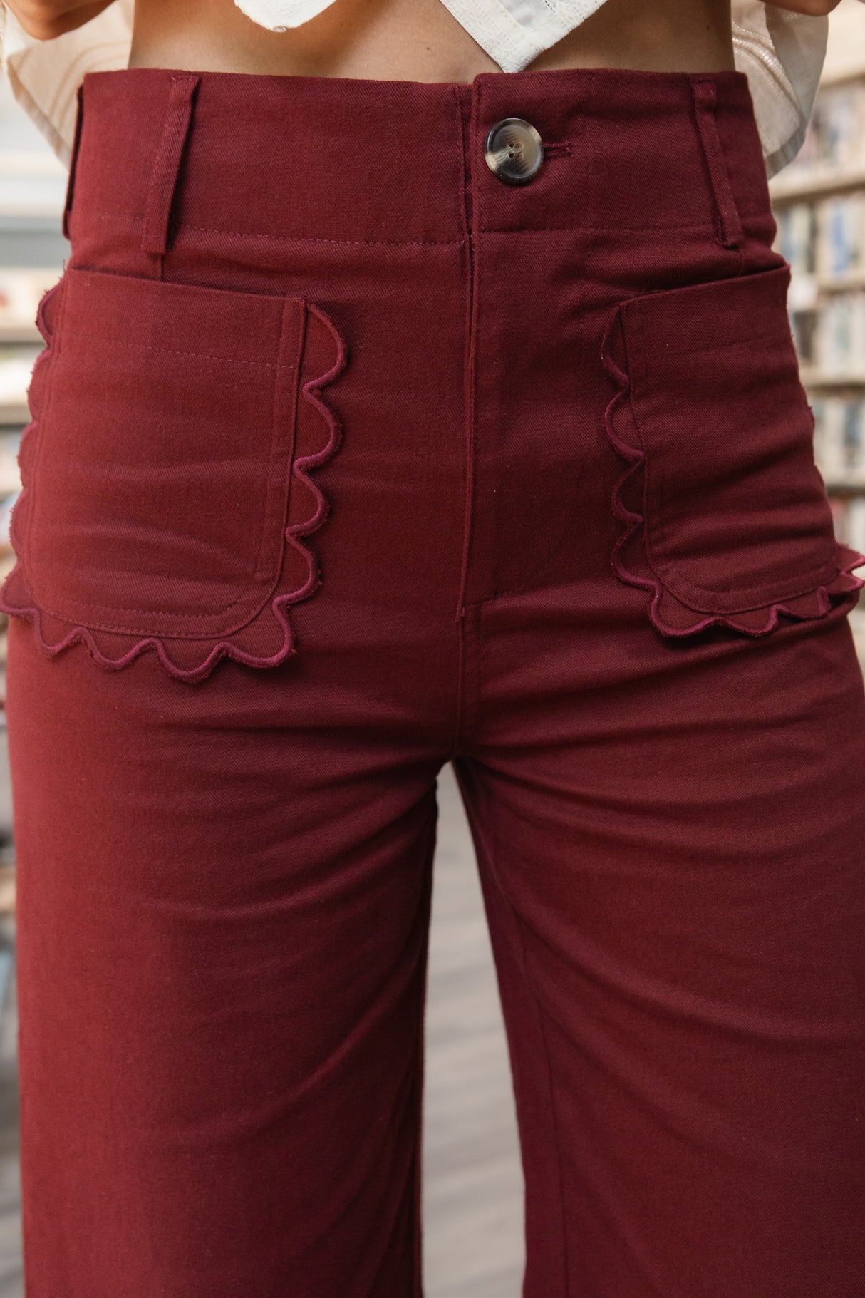 The Burgundy Vineyard Wide Leg Pants