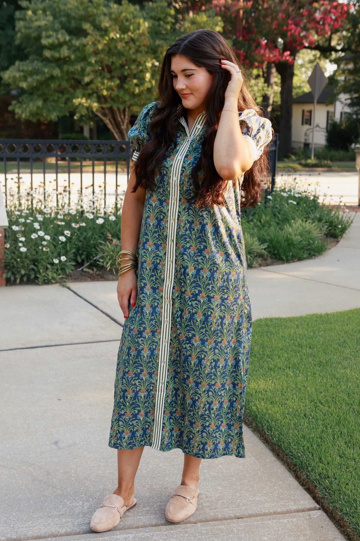 Marigold Garden Midi Dress