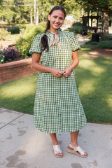Camellia Check Midi Dress