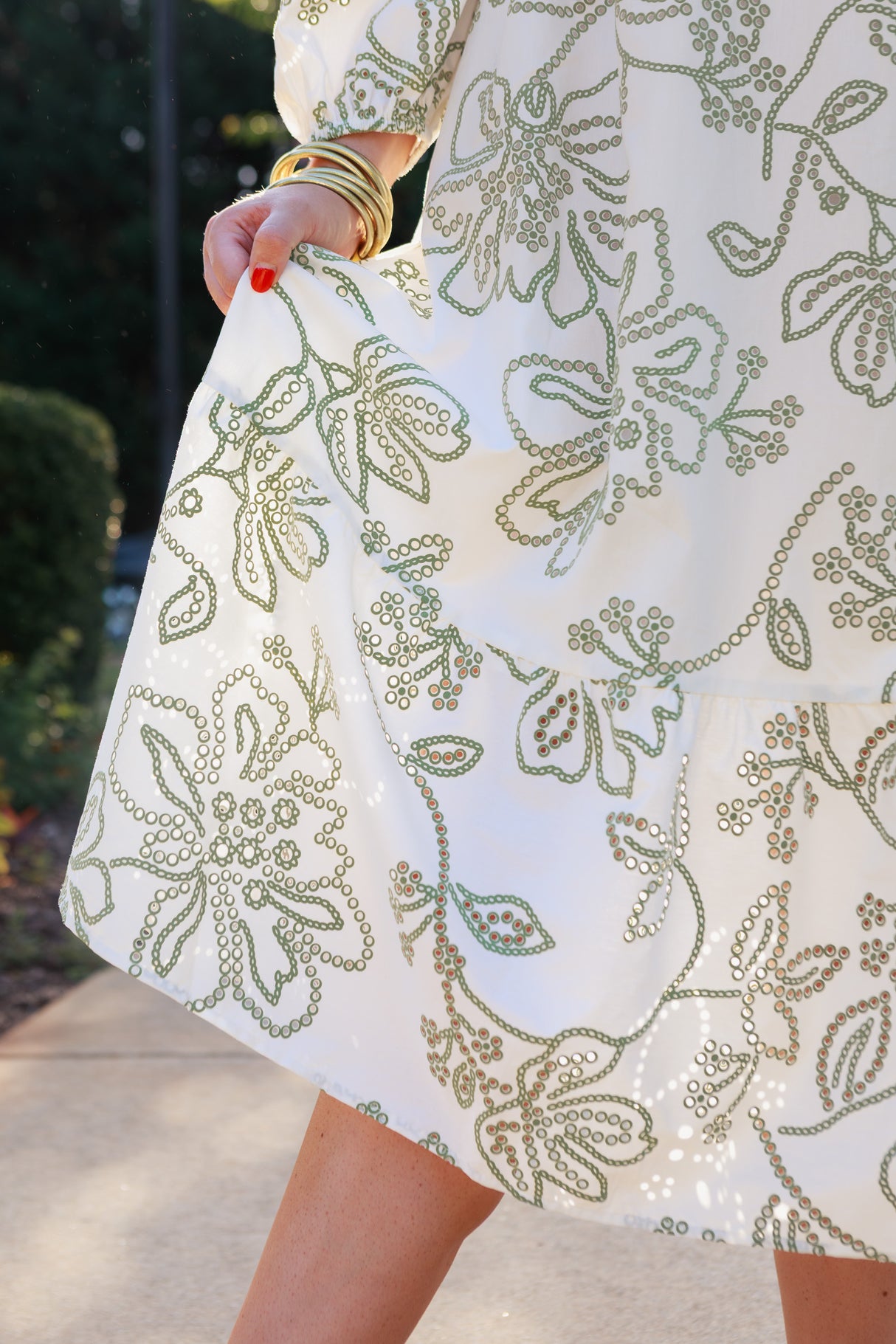 Mary Square | Riley Dress in Lacecap White