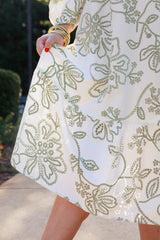 Mary Square | Riley Dress in Lacecap White